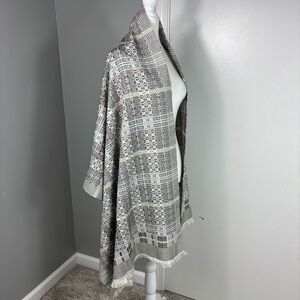 Madewell Multicolor Artisan Woven Fringe Shawl with Arm Holes OSFM